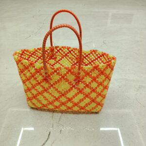 Bright Orange & Yellow Checkered Lunch Koodai